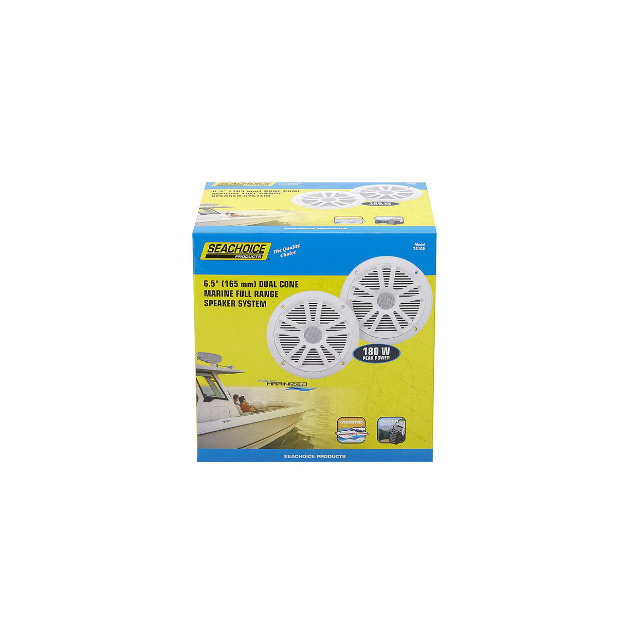 Seachoice 72109 6-1/2″ 2-Way Full Range Dual Cone Speakers