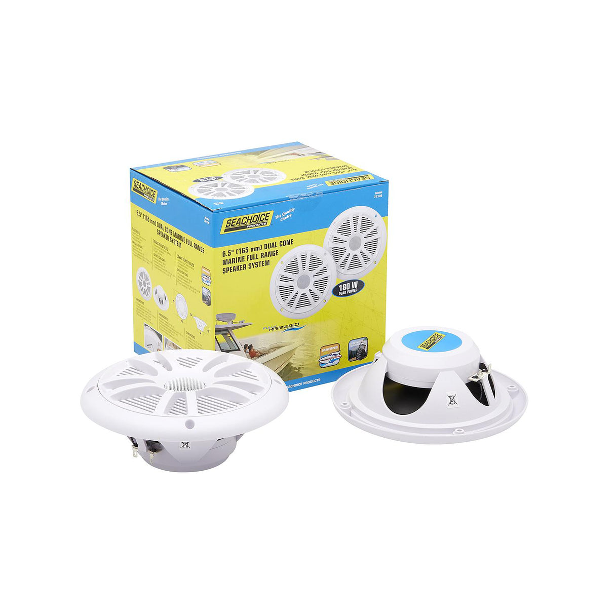 Seachoice 72109 6-1/2″ 2-Way Full Range Dual Cone Speakers