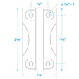 Seachoice Replacement Hinges For Igloo Coolers 28 to 162 QT (2 Per Pack)