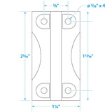Seachoice Replacement Hinges For Igloo Coolers 28 to 162 QT (2 Per Pack)