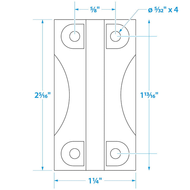 Seachoice Replacement Hinges For Igloo Coolers 28 to 162 QT (2 Per Pack)