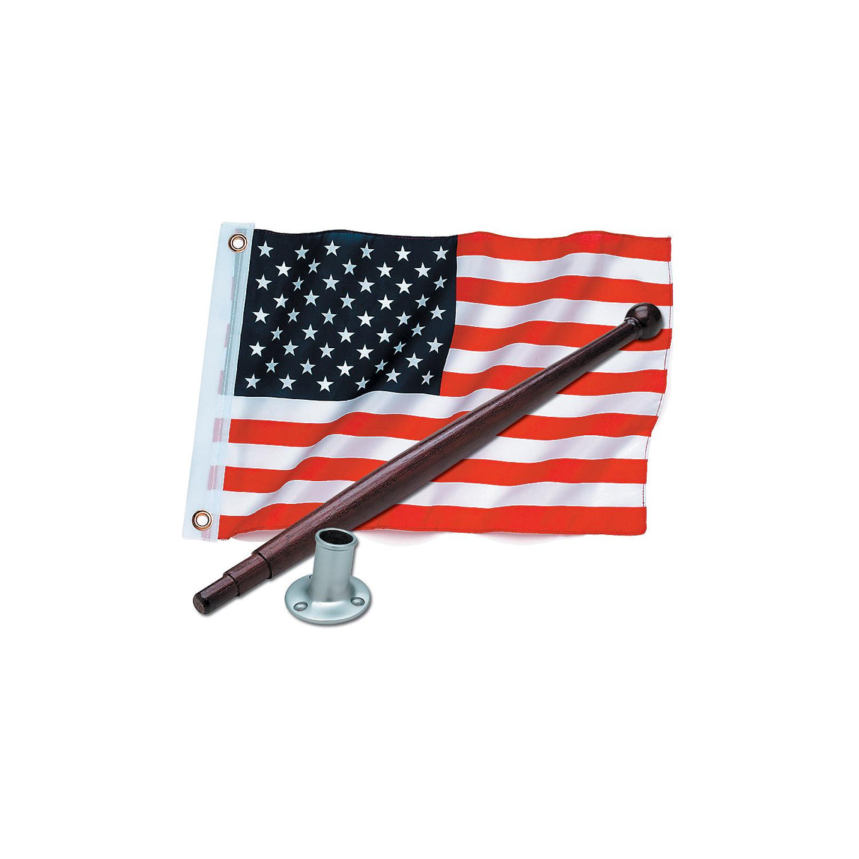 Seachoice 78191 Marine U.S. 12" x 18" Flag Kit With 18" Pole and 3/4" Socket