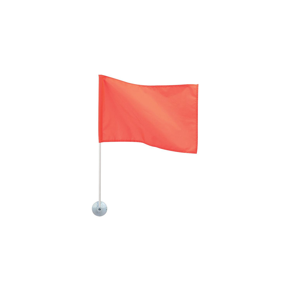 Seachoice 12" x 18" Orange Nylon Ski Flag on 24" Plastic Pole With Suction Cups