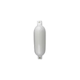 Seachoice 79031 Twin Eye Ribbed Fender, White, 8.5 x 27"