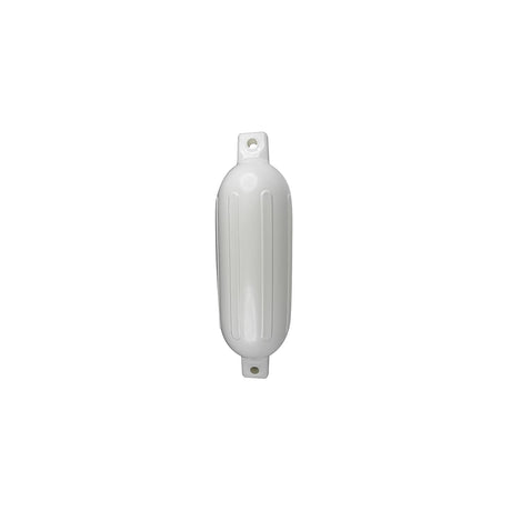 Seachoice 79031 Twin Eye Ribbed Fender, White, 8.5 x 27"