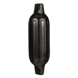 Seachoice 79041 Twin Eye Ribbed Fender, Black, 4.5 x 16"