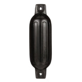 Seachoice 79041 Twin Eye Ribbed Fender, Black, 4.5 x 16"