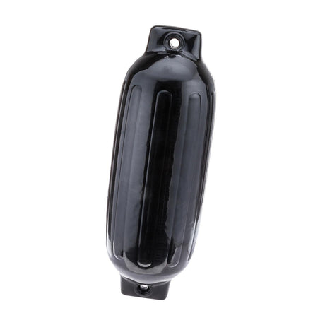 Seachoice 79071 Twin Eye Ribbed Fender, Black, 8.5 x 27"
