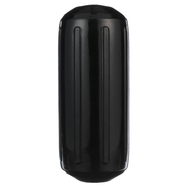 Seachoice 79141 Center Hole Ribbed Fender, Black, 6″ x 15″
