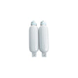 Seachoice 79251 Twin Eye Ribbed Fender Kit (Includes 2 5.5" x 20" White Fenders and 2 Matching 3/8 x 5' Fender Lines)