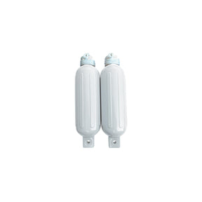 Seachoice 79251 Twin Eye Ribbed Fender Kit (Includes 2 5.5″ x 20″ White Fenders and 2 Matching 3/8 x 5' Fender Lines)