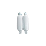 Seachoice 79271 Twin Eye Ribbed Fender Kit (Includes 2 6.5" x 23" White Fenders and 2 Matching 3/8 x 5' Fender Lines)