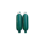 Seachoice 79257 Twin Eye Ribbed Fender Kit (Includes 2 5.5" x 20" Green Fenders and 2 Matching 3/8 x 5' Fender Lines)