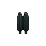 Seachoice 79281 Twin Eye Ribbed Fender Kit (Includes 2 6.5" x 23" Black Fenders and 2 Matching 3/8 x 5' Fender Lines)