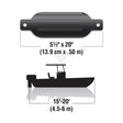 Seachoice 79261 Twin Eye Ribbed Fender Kit (Includes 2 5.5″ x 20″ Black Fenders and 2 Matching 3/8 x 5' Fender Lines)