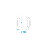 Seachoice 79261 Twin Eye Ribbed Fender Kit (Includes 2 5.5" x 20" Black Fenders and 2 Matching 3/8 x 5' Fender Lines)