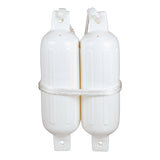 Seachoice 79271 Twin Eye Ribbed Fender Kit (Includes 2 6.5" x 23" White Fenders and 2 Matching 3/8 x 5' Fender Lines)
