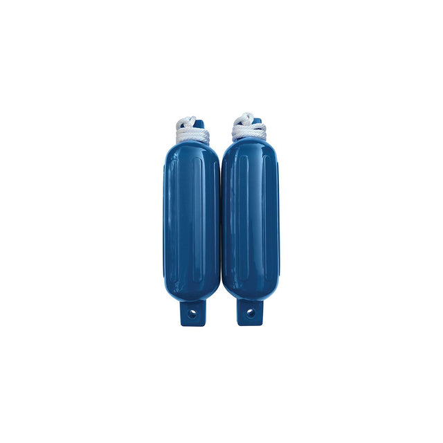 Seachoice 79253 Twin Eye Ribbed Fender Kit (Includes 2 5.5″ x 20″ Blue Fenders and 2 Matching 3/8 x 5' Fender Lines)