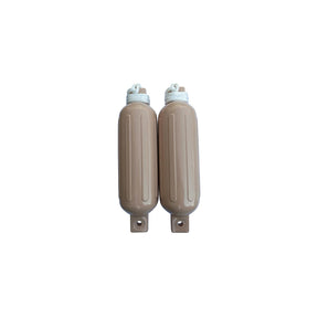 Seachoice 79274 Twin Eye Ribbed Fender Kit (Includes 2 6.5" x 23" Tan Fenders and 2 Matching 3/8 x 5' Fender Lines)