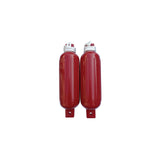 Seachoice 79256 Twin Eye Ribbed Fender Kit (Includes 2 5.5″ x 20″ Red Fenders and 2 Matching 3/8 x 5' Fender Lines)