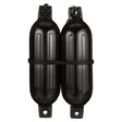Seachoice 79281 Twin Eye Ribbed Fender Kit (Includes 2 6.5" x 23" Black Fenders and 2 Matching 3/8 x 5' Fender Lines)