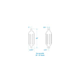 Seachoice 79281 Twin Eye Ribbed Fender Kit (Includes 2 6.5" x 23" Black Fenders and 2 Matching 3/8 x 5' Fender Lines)