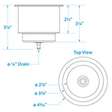 Seachoice Stainless Steel Recessed Drink Holder
