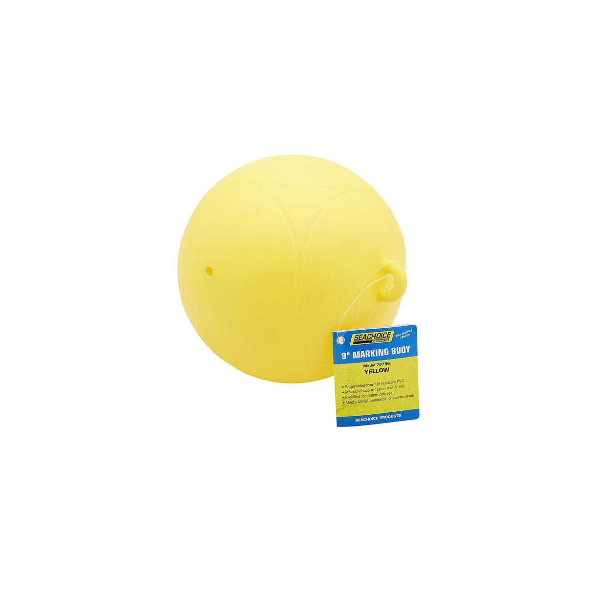 Seachoice 79756 Slalom/Marking Buoy - Yellow, 9" Dia.