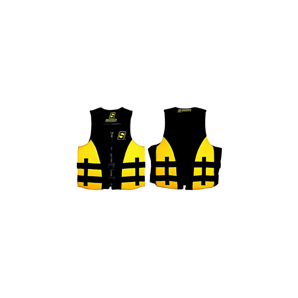 Seachoice 85124 Evoprene Multi-Sport Vest, Yellow/Black, S
