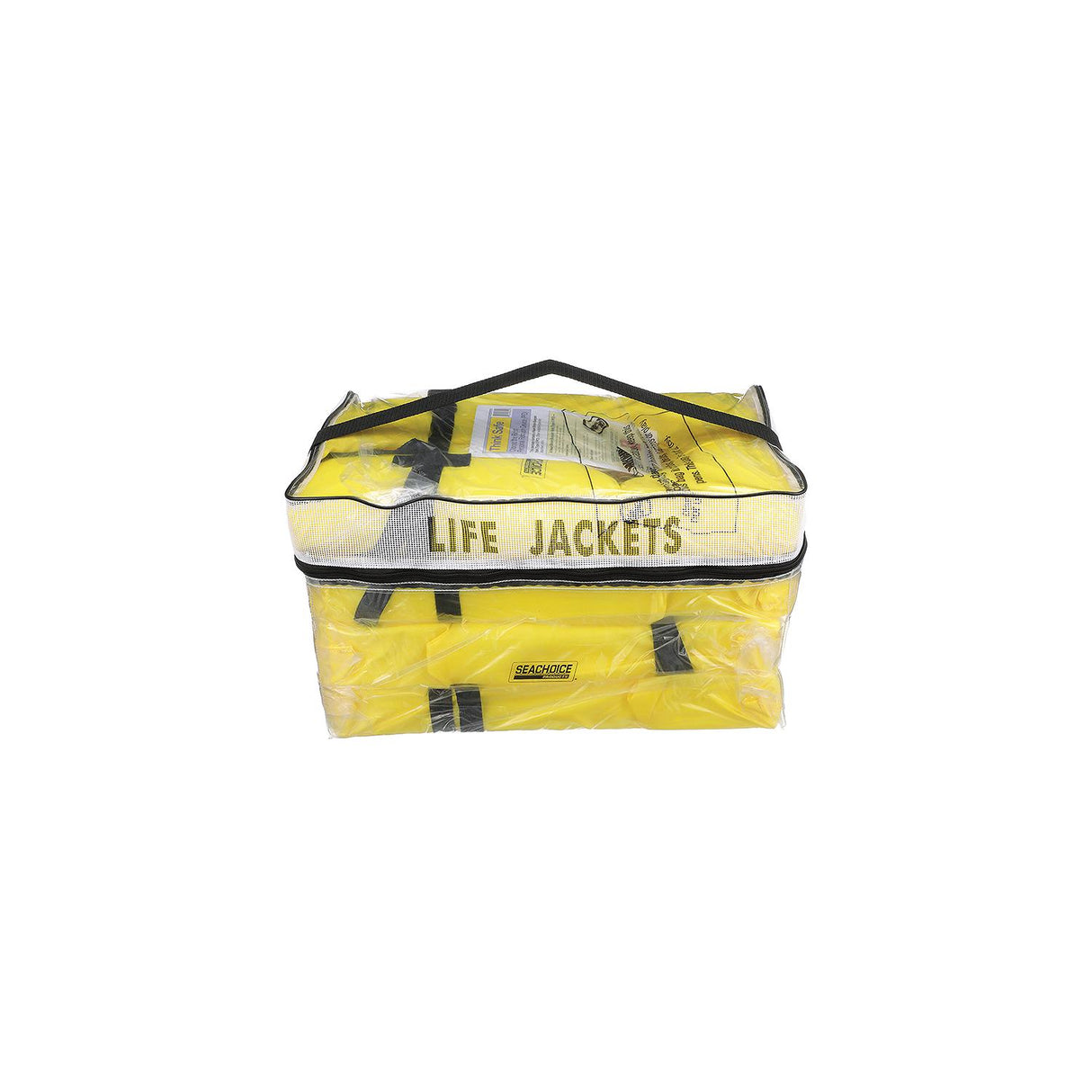 Seachoice 86010 Adult Universal Type II USCGA Life Vests w/Bag, Yellow, 4-Pack