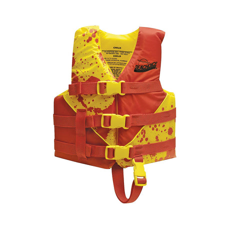 Seachoice 86130 Deluxe General Purpose Life Vest Red/Yellow, Child