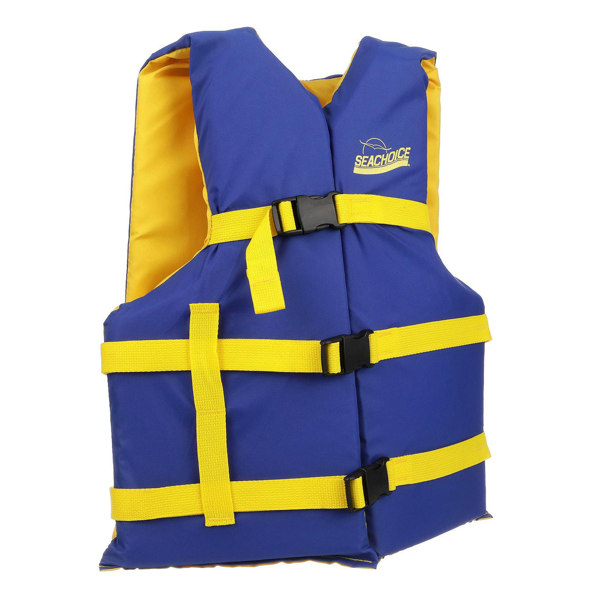 Seachoice 86220 Deluxe General Purpose Life VestBlue/Yellow, Adult Universal