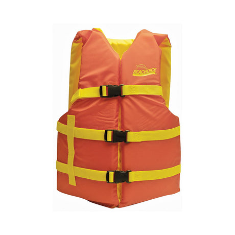 Seachoice 86230 Deluxe General Purpose Life VestOrange/Yellow, Adult Universal