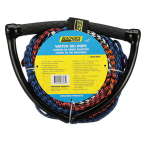 Seachoice 86763 8-Section Water Ski or Wakeboard Rope, 75', 13″ Handle with Textured Rubber Grip