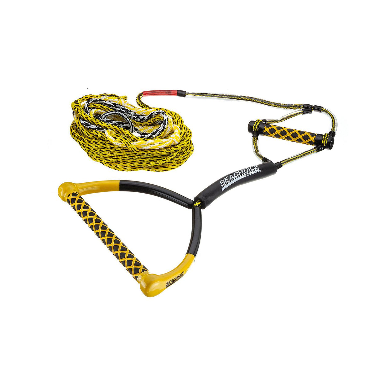 Seachoice 86801 5-Section Wakeboard Rope, 75', 15″ Handle with Textured EVA Grip and 6″ Trick Handle