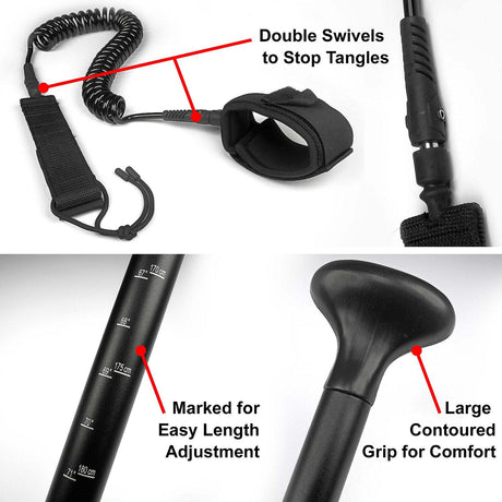 Seachoice 86941 10'6" Inflatable Stand-Up Paddle Board KitAqua Blue