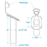 Seachoice Stainless Steel 30 Degree Rod Holder With Cap