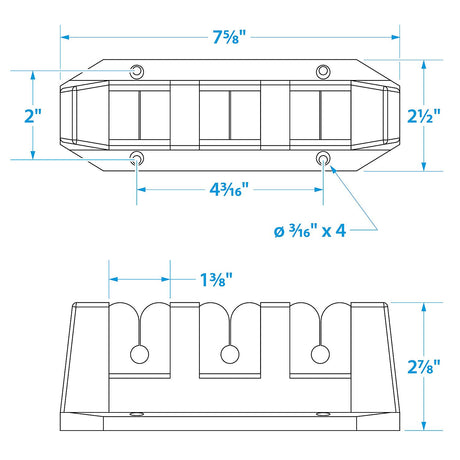 Seachoice Rod Storage Holders - 3 Rod (Sold As Pair)