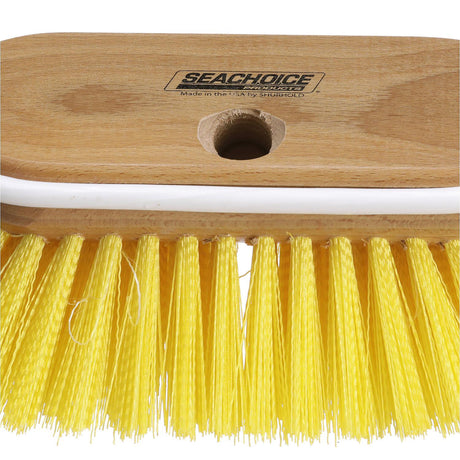 Seachoice 90581 Deck Brush with Bumper and Threaded Adapter, Medium