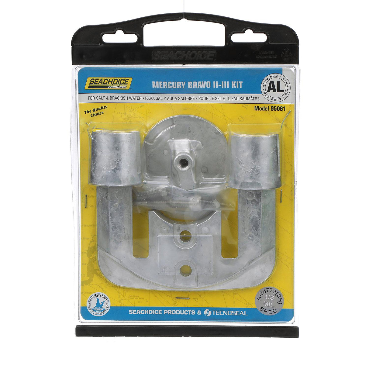 Seachoice Aluminum Anode Kit For Mercury Bravo II (89-Present) and Bravo III (89-03)