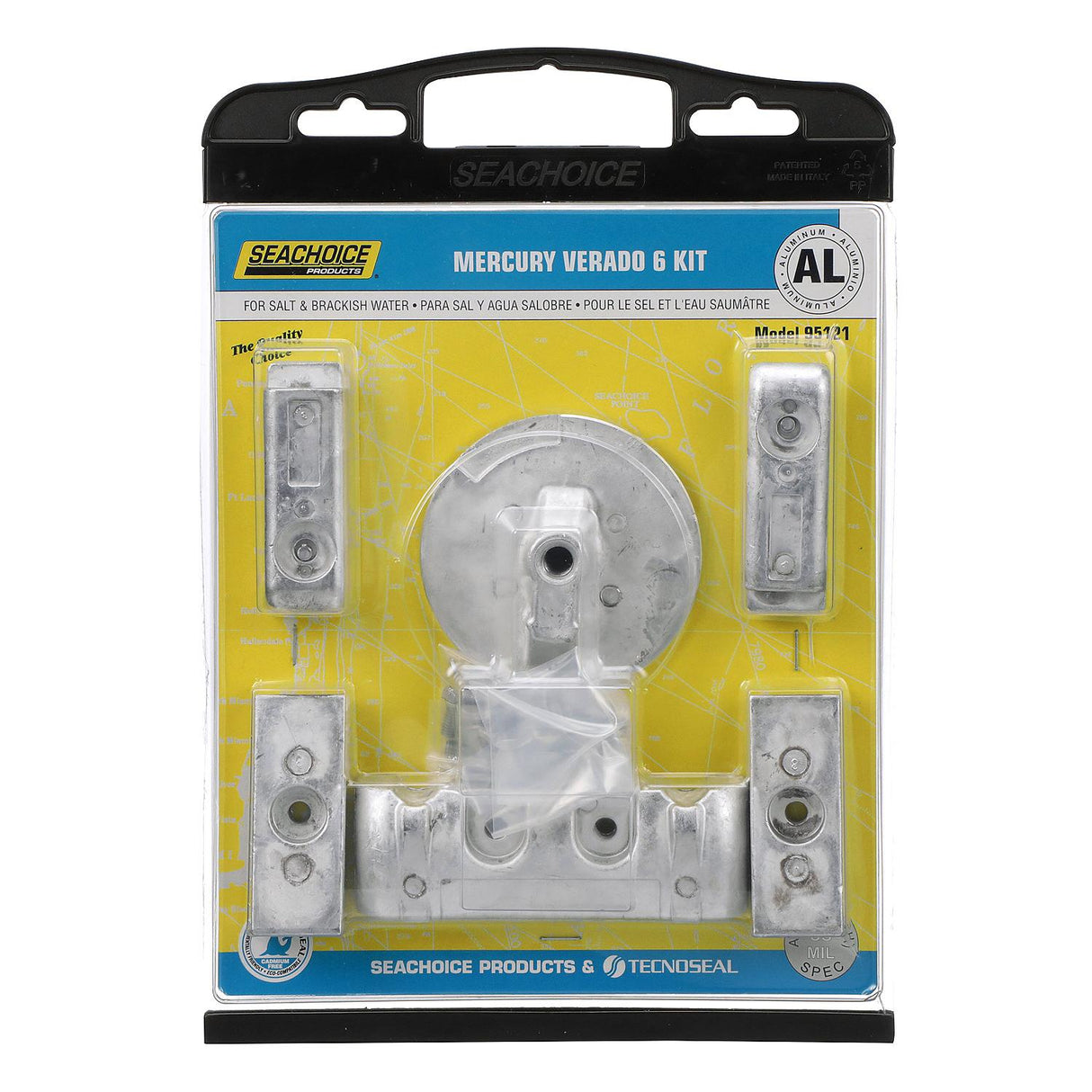 Seachoice Aluminum Anode Kit For 6 Cylinder Mercury Verado