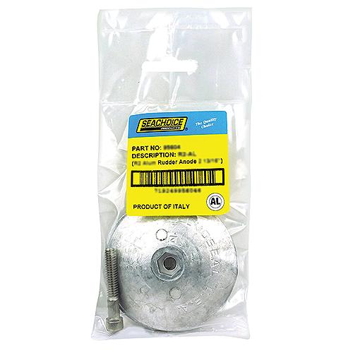 Seachoice 95607 Rudder & Trim Tab Anode w/Allen Screw, Aluminum, Model R3, Size 3-3/4″ dia. x 1/2″