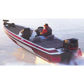 Carver 77220S11 Wide Bass Boats, 20'6, Sun-Dura Mist Gray O/B w/Tie Down Kit