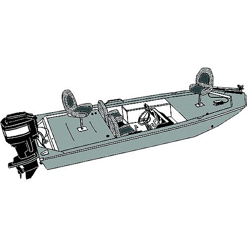Carver 77818F10 Jon Style Bass Boats, 18'6, Poly-Flex II Slate Gray