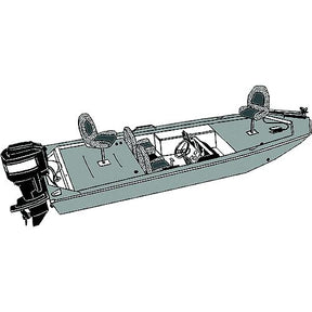 Carver 77818F10 Jon Style Bass Boats, 18'6, Poly-Flex II Slate Gray