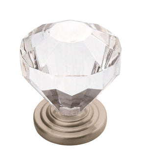 Amerock Traditional Classics Round Furniture Knob 1-1/4 in. D 1-1/5 in. Satin Nickel 5 pk