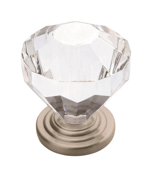 Amerock Traditional Classics Round Furniture Knob 1-1/4 in. D 1-1/5 in. Satin Nickel 5 pk