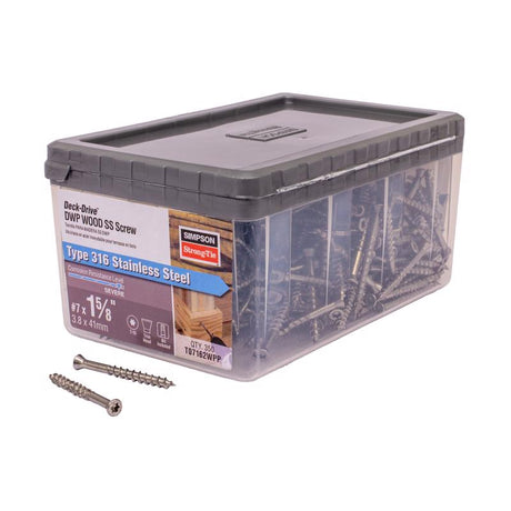 Simpson Strong-Tie No. 7 Sizes X 1-5/8 in. L Lobe Trim Head Deck Screws 2 lb 350 pk