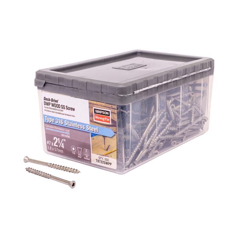 Simpson Strong-Tie No. 7 Sizes X 2-1/4 in. L Lobe Trim Head Deck Screws 2.5 lb 350 pk