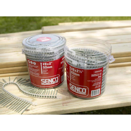 Senco DuraSpin No. 8 Sizes X 2-1/2 in. L Square Square Head Deck Screws 800 pk